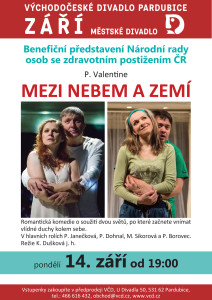 plakát na představení Mezi nebem a zemí