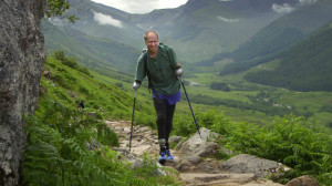 Jamie Andrew, 47, from Edinburgh, scaled the Alpine summit using prosthetic legs and specially adapted poles.